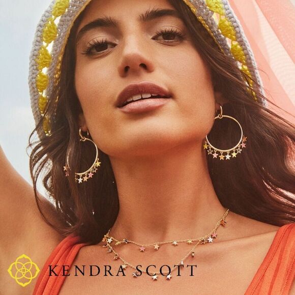 KENDRA SCOTT Star Studded Hoop Earrings
